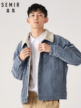 

SEMIR Jakcet Men winter 2019 new black lapel retro corduroy jacket Korean trend elegant casual jacket man