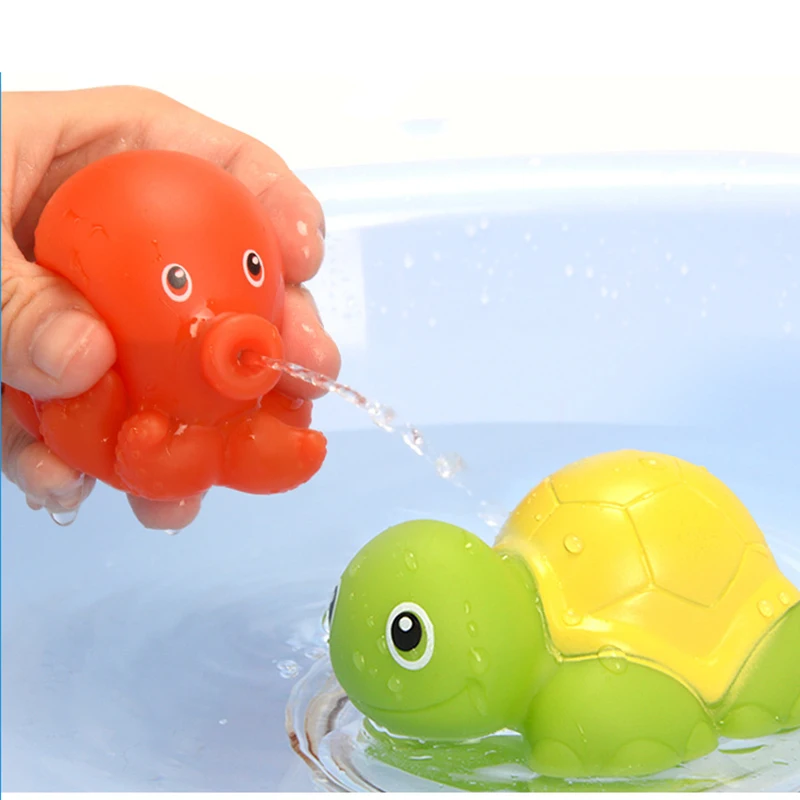 7 шт./компл. Детская ванна игрушечное животное рыба Охота воды Опрыскивание душ детские водяные игрушки изменить цвет детская ванная комната игрушка для купания