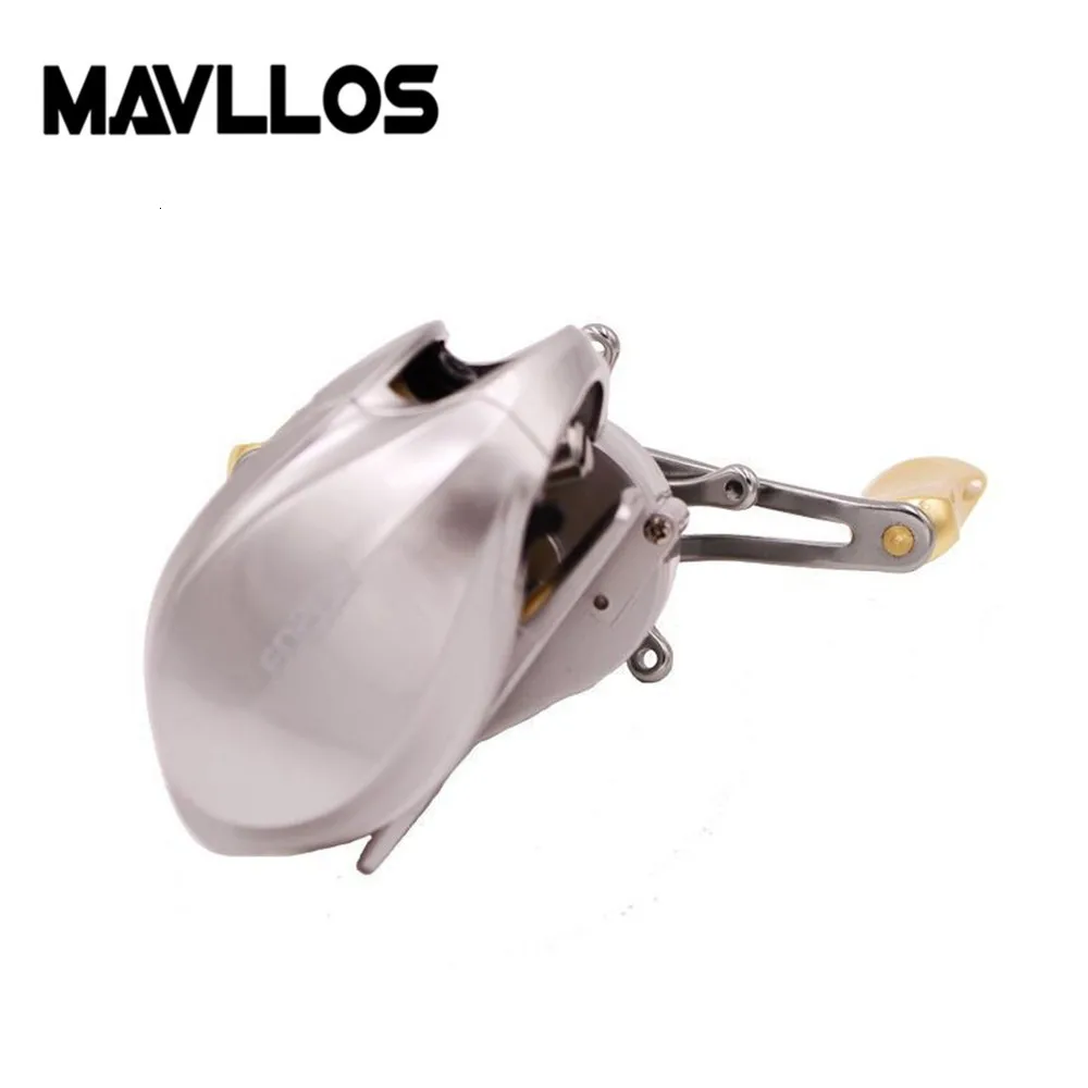 Mavllos катушка для ловли на приманку, 210 г, катушка для соленой воды, серебряная, золотая ручка, 14BB соотношение, 6:3:1, металлическая катушка для ловли карпа, Pesca