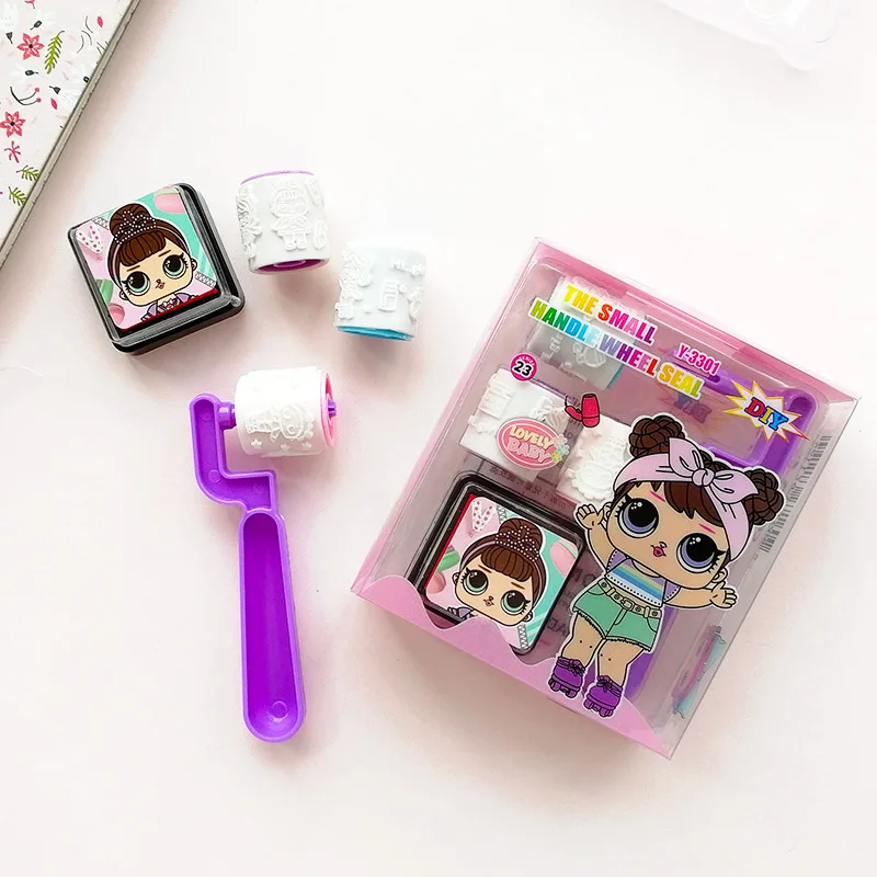 Scrapbooking 5 piece Roller Stamping Set Blue Car Gift