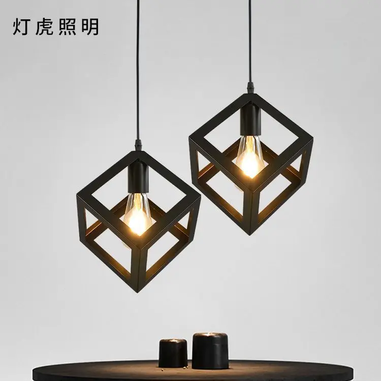 

for Nordic industrial wind restoring ancient ways, wrought iron chandelier cafe terrace bar droplight modern restaurant