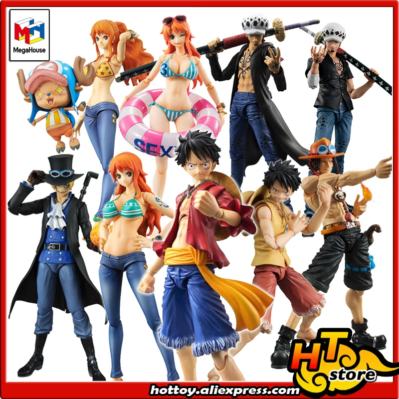 SALE0a 100% оригинальные экшн фигурки переменных героев MegaHouse Луффи ли Айс нами Тони