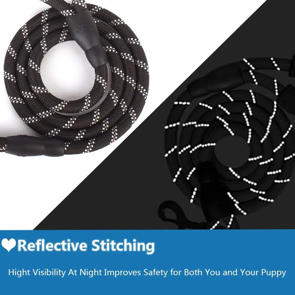 Durable Reflective Dog Leash with Padded Handle