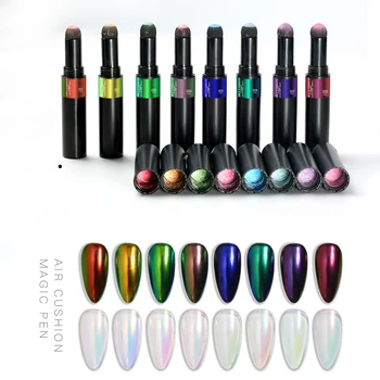 

New Nail Powder Cushion Pen Auroras Laser Mirror Nail Art Glitter Muticolor Chrome Holographics Nail Art Accessory 0.5g