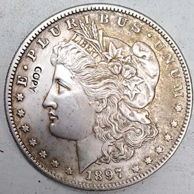 МОНЕТЫ Морган США 1878-1921 КОПИЯ монета Морган доллар - Цвет: 1897