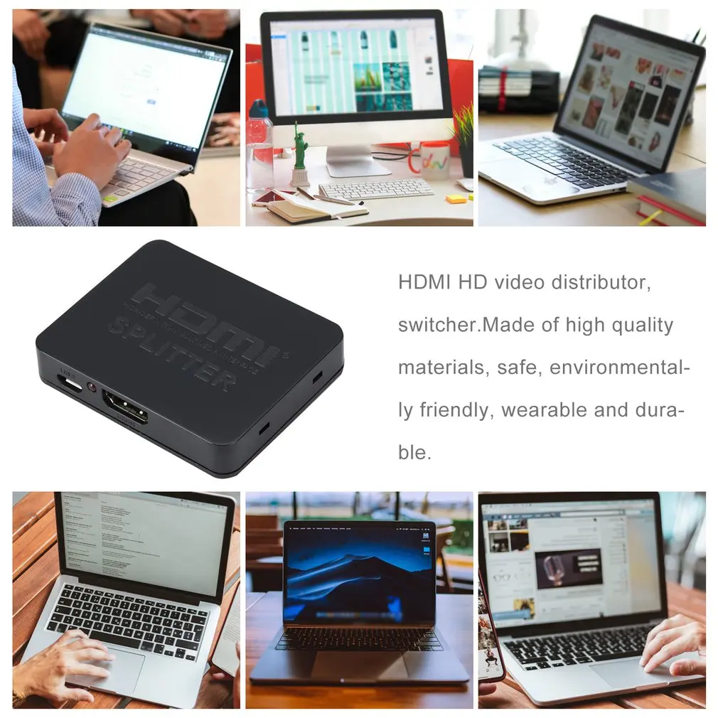 4K HDMI split ter Full HD 1080p видео HDMI коммутатор 1X2 split 1 in 2 Out усилитель двойной дисплей
