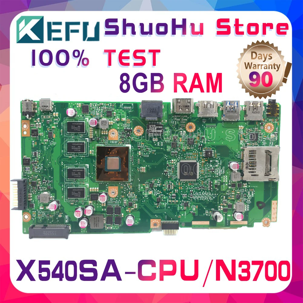 

KEFU F540S For ASUS VivoBook X540SA X540S CPU N3700 Memory 8GB laptop motherboard tested 100% work original mainboard