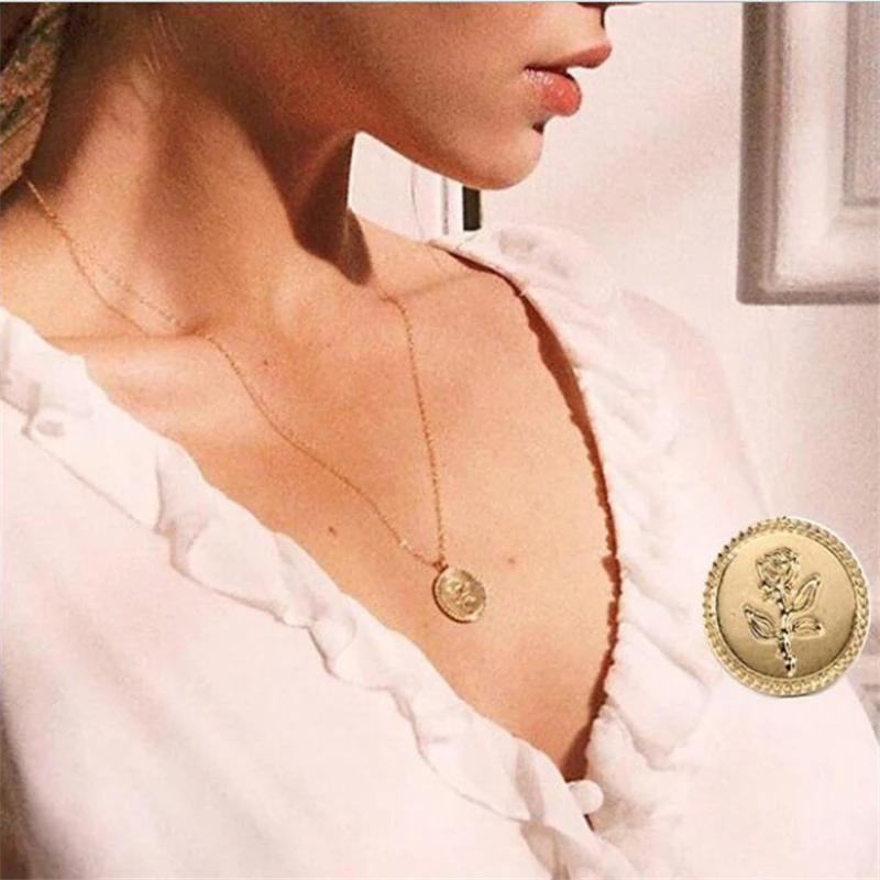 Vintage Tiny Heart Necklace for Women SHORT Chain Heart Key Pendant Necklace Gift Ethnic Bohemian Choker Necklace drop shipping 3