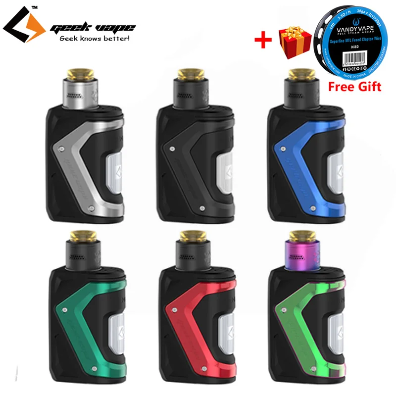 Набор испарителей GeekVape Aegis Squonker 100 Вт боксмод Squonk емкость 10 мл испаритель Tengu RDA N80