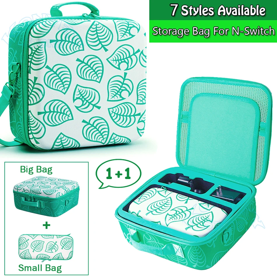 2021Newest Cute Storage Bag Animal Crossing Series NS Carrying Case Cover Portable Pouch Suitcase for Nintendo Switch Console
