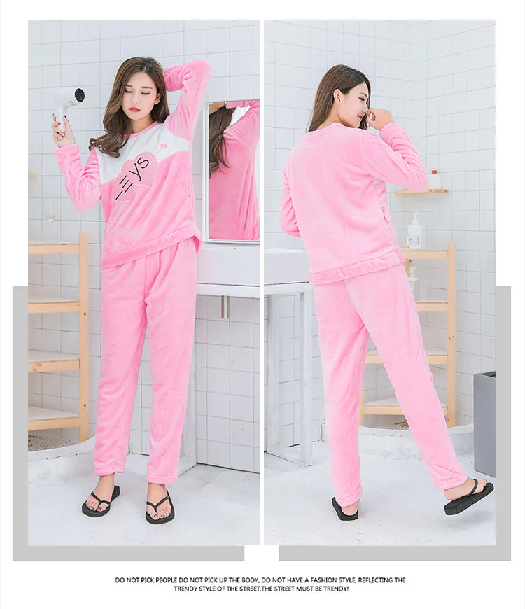 Зимняя женская Фланелевая пижама с героями мультфильмов, пижама для сна, домашняя одежда с длинными рукавами, 14 стилей, Размеры M~ 2XL на выбор