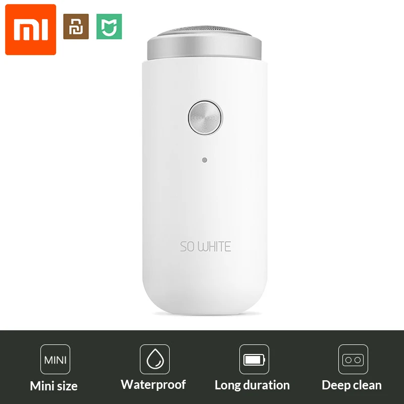 

Xiaomi Mijia Youpin So White Mini Electric Shaver Wet Dry Manual Shaving IPX5 Waterproof TypeC Chargeable Deep Beard Shaving ED1