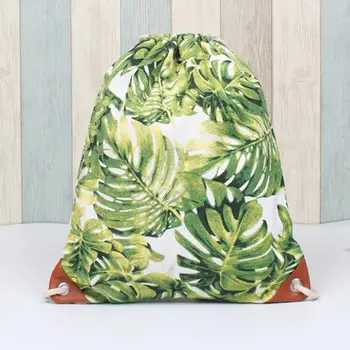 

Women Multifunction Dot Backpack Drawstring Canvas Lightweight Casual Backpack Inner Zipper Pocket Durable
