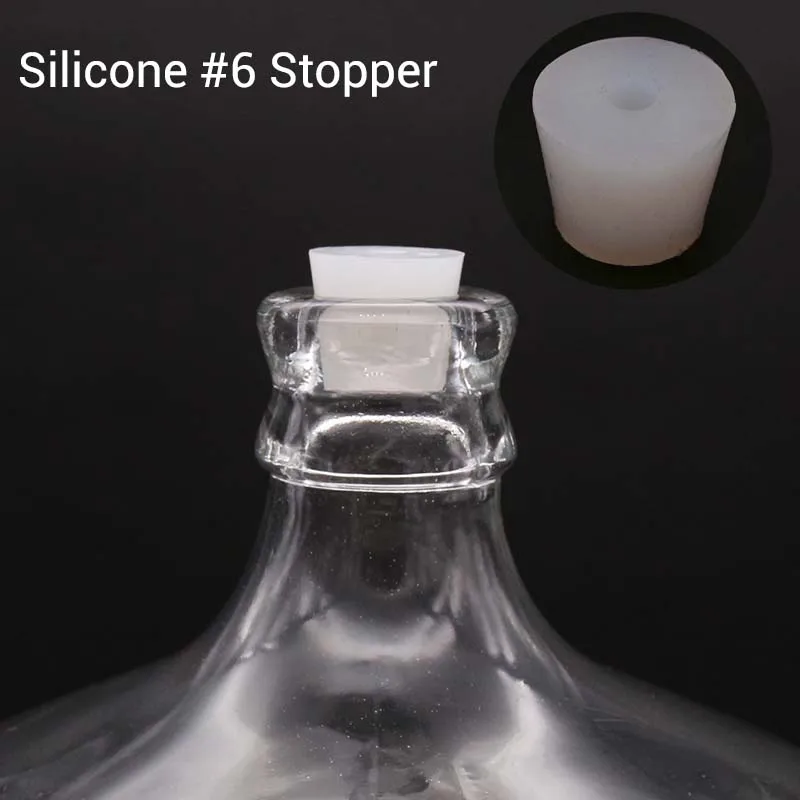 Bouchon en Silicone percé Carboy Bung 6, bouchon en Silicone avec trou