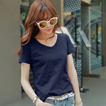 

RC22 2020 Summer blue Fashion T Shirt Women Woman Tshirt