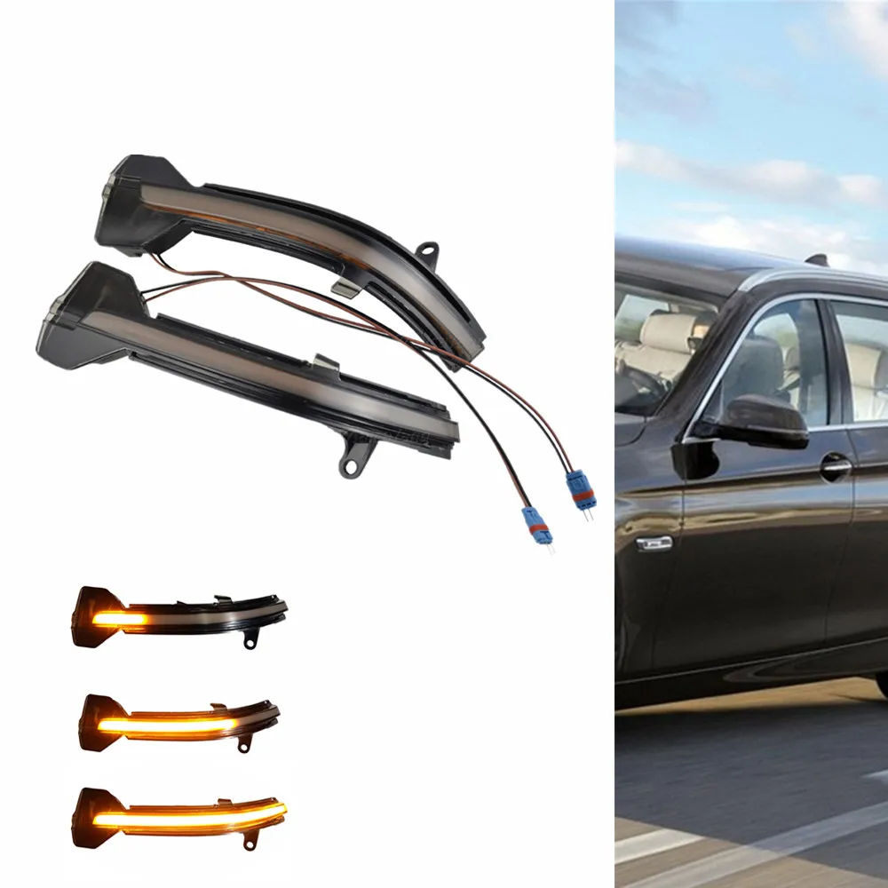 

2PCS Dynamic Turn Signal LED Rearview Mirror Indicator Blinker Repeater Light For BMW 5 6 7 Series F01 F11 F10 F07 F06 F12 F13