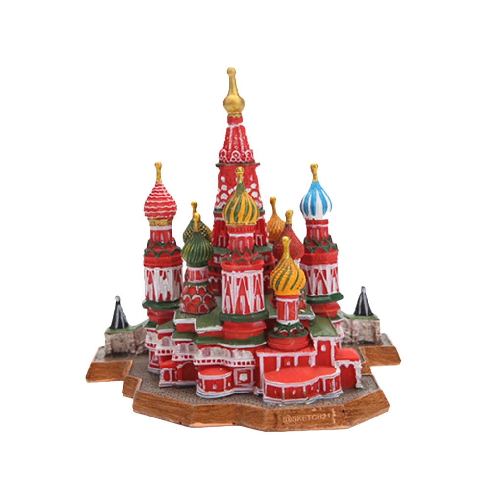

1pc Resin Church Durable Creative Architecture Decorative Exquisite Resin Crafts Church Model Desktop Display