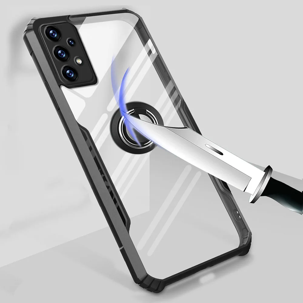 Custodia Protettiva Trasparente Per Samsung Galaxy A72 5G A71 Bordo Acrilico Capa Per M51 M31S M30S M21 M11 M10 M01 Core Hard Shell