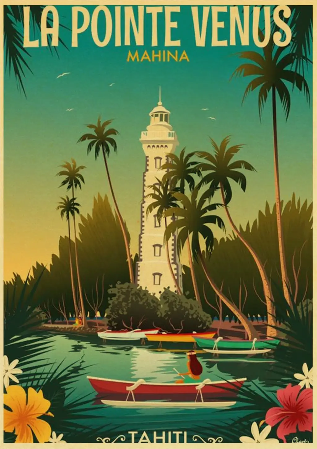 Vintage Travel City Landscape Retro Posters and Prints Wall Stickers Print on Kraft Paper Art For Home Room Decor Painting