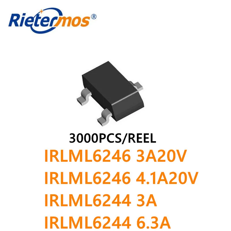 3000 шт. IRLML6246TRPBF IRLML6246PBF IRLML6246 IRLML6244TRPBF IRLML6244PBF IRLML6244 SOT23 NMOS 20V | Электроника