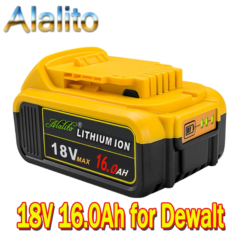 Alalito 18V 16.0Ah DCB200 запасная литий ионная батарея для DeWalt MAX XR Электроинструмент 18 v