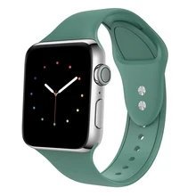 Aliexpress - Ladies Apple Watch Silicone Strap Green Fashion Casual Suitable For IWATCH Series Strap Replacement 38mm 40mm 42mm 44mm