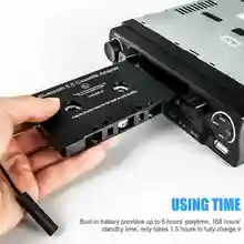 Adaptador auxiliar de casete de Audio para coche, adaptador de casete para teléfono inteligente, compatible con Bluetooth, reproductor de casete de música estéreo Aux de 5,0 v