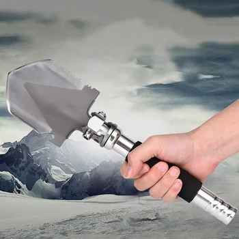 

Survival Pocket Tools Garden Camping Shovels Outdoor Accessories Portable Chinese Military Folding Shovel Aluminium Alloy Handle