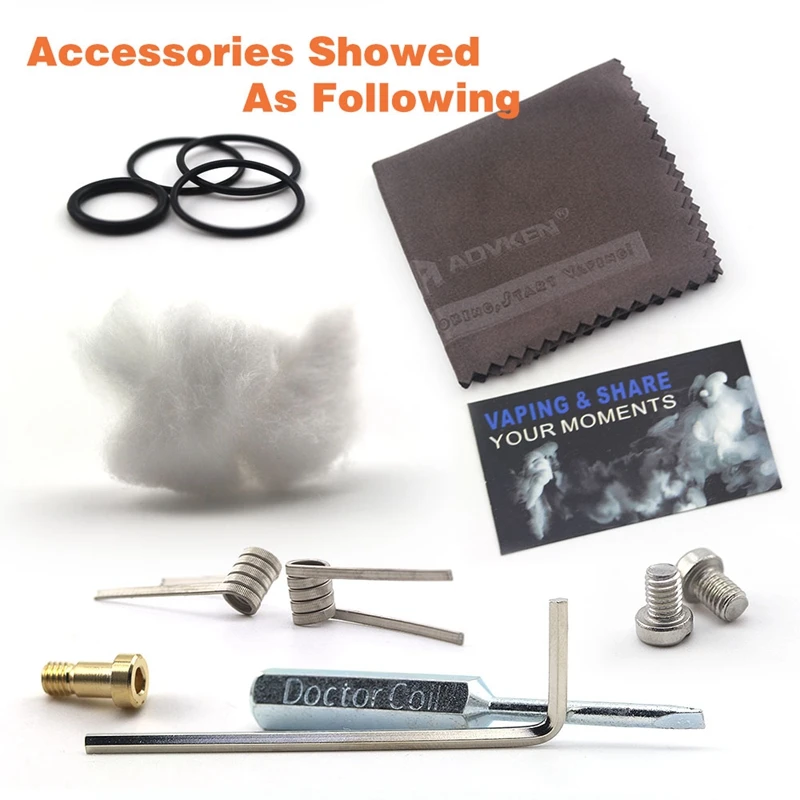 Advken Twirl RDA электронная сигарета атомайзер Емкость Катушки 510 нить электронная сигарета черный
