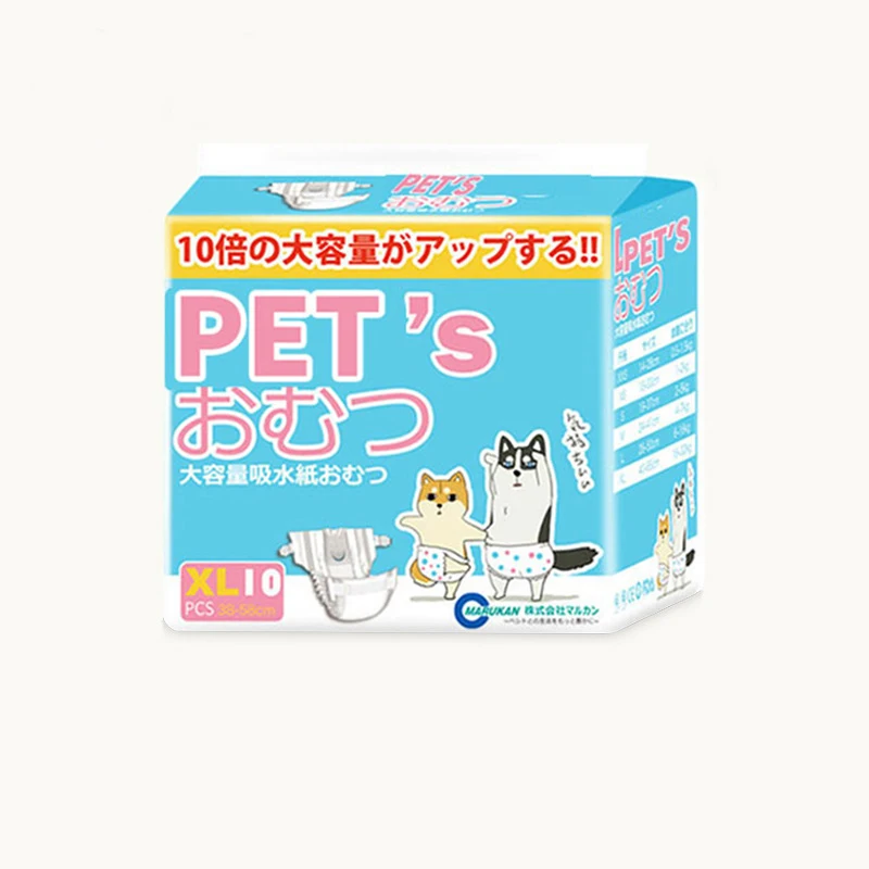 10 piezas/bolsa de pañales desechables a prueba de fugas con súper absorción, pañales fisiológicos para perros, gatos, mascotas, perras
