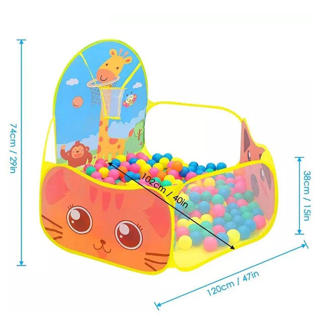 1.2M Ball Pool with Basket Children Toy Indoor Ocean Ball Pit Baby Playpen Tent Outdoor Toys for Children Ballenbak Dropshipping 5