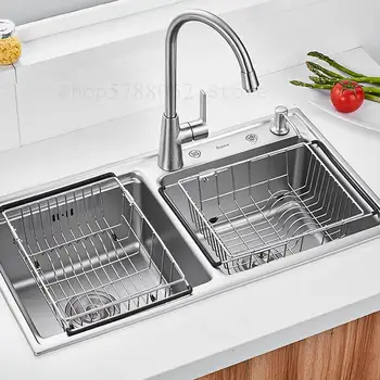 

Drain Rack Dish Rack Sink Drain Basket Stainless Steel Kitchen Rack Sink Telescopic Tableware Dish Rack