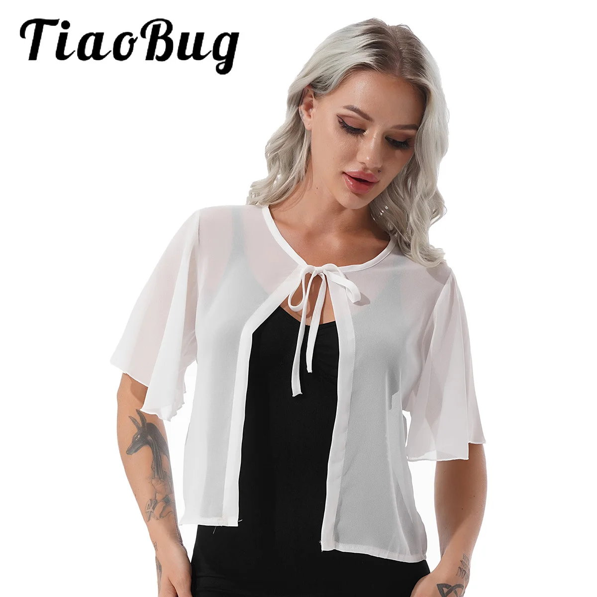 Bolero Mujer Corto Bolero Mujer Manga 3/4 - Cardigan Corto Con Botones, Cuello En V - 75% Viscosa, 25% Poliéster - Para Vestidos, Camisetas Bolero Mujer Fiesta