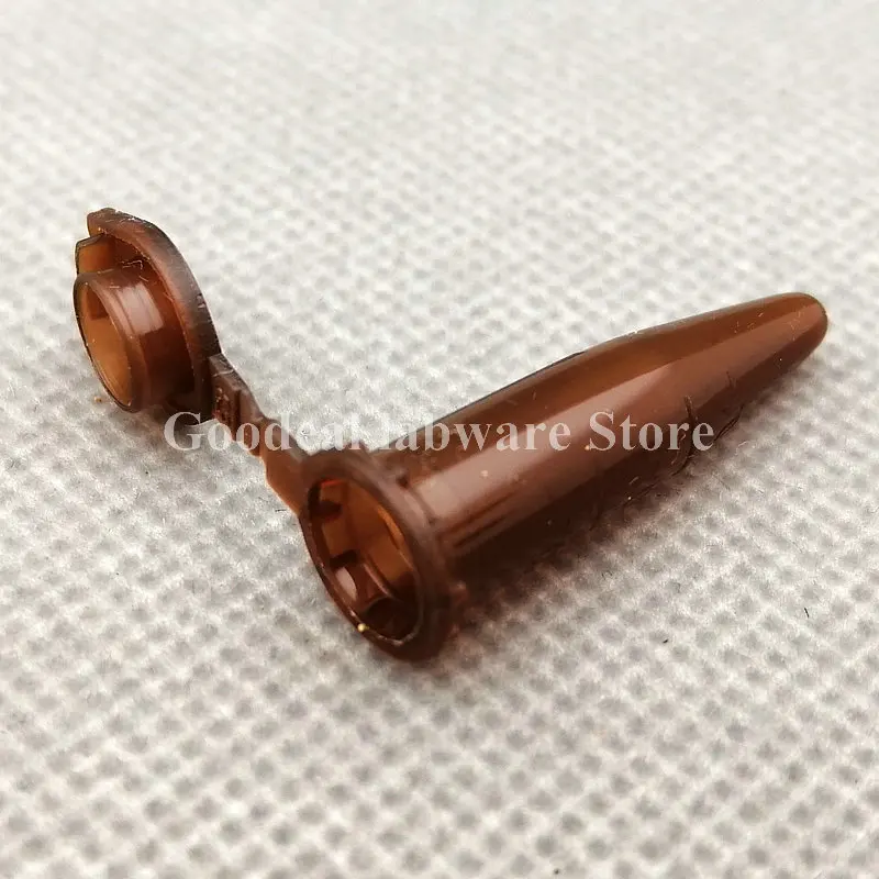 1000pcs/lot 0.5ml laboratory Brown Plastic Centrifuge Tube Light-proof V-bottom PCR tube with gland lid