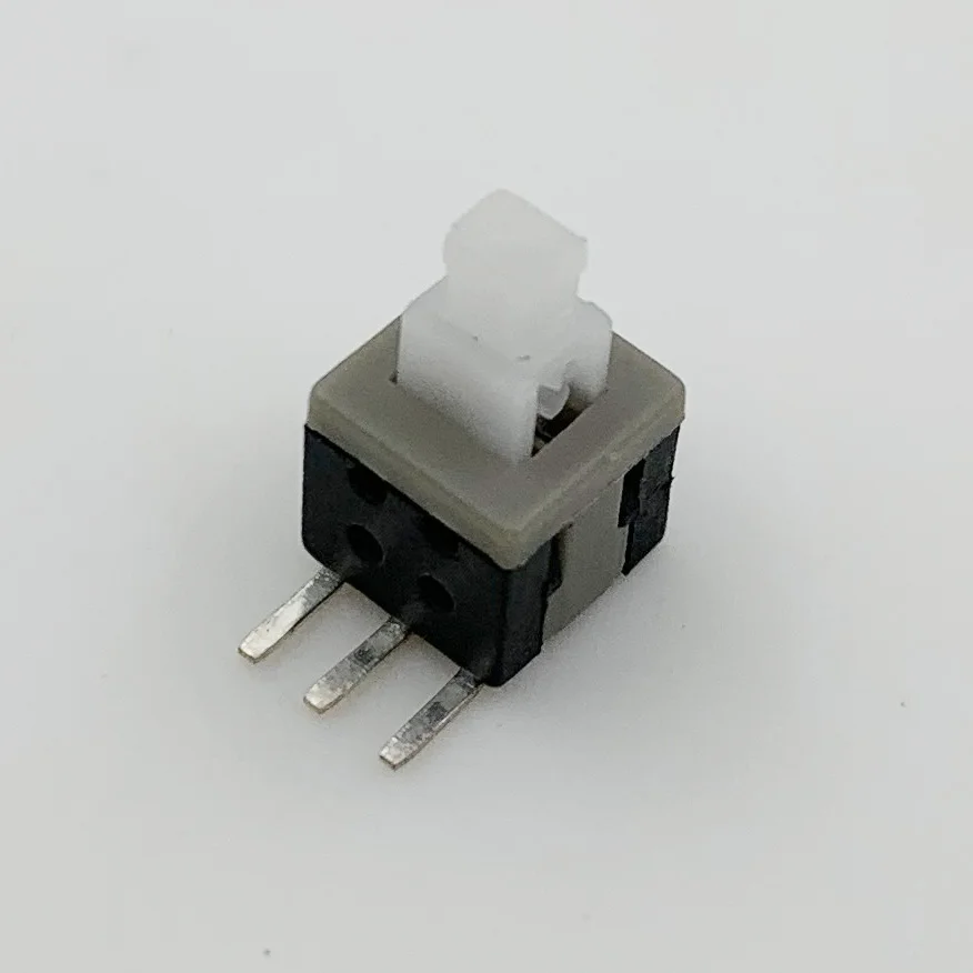 5,8 переключатель 3PIN SMT SMD серебряное покрытие 5,8*5,8 самоблокирующийся сброс печатная плата клавиатуры микро нажимной тактильный электрозамок на защелке - Цвет: 5.8 3PIN SMT