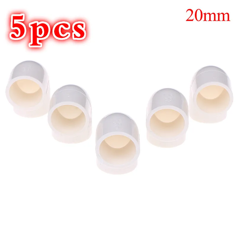 

5 Pieces 20mm Dia 90 Angle Degree Elbow Pvc Pipe Adapter White