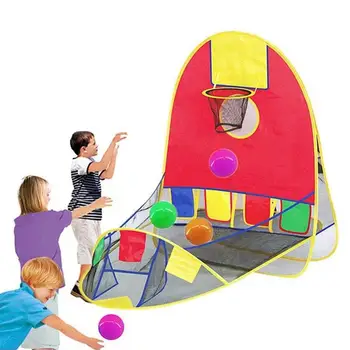 

1 Set Foldable Pop Up Sport Basketball Shooting Tent Ocean Ball Game Basket Movement Ability Developing Indoor Sport For Kid