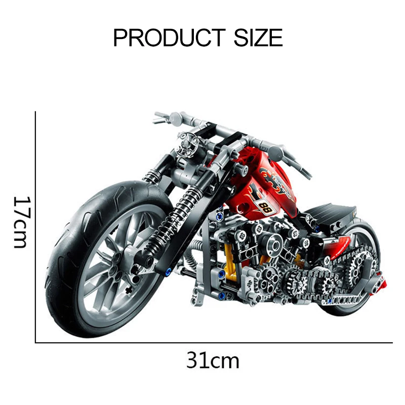 Decool блоки Harleys мотоцикл совместимый LGSET Ciyt Technic 8051 модель мотоцикла Строительные