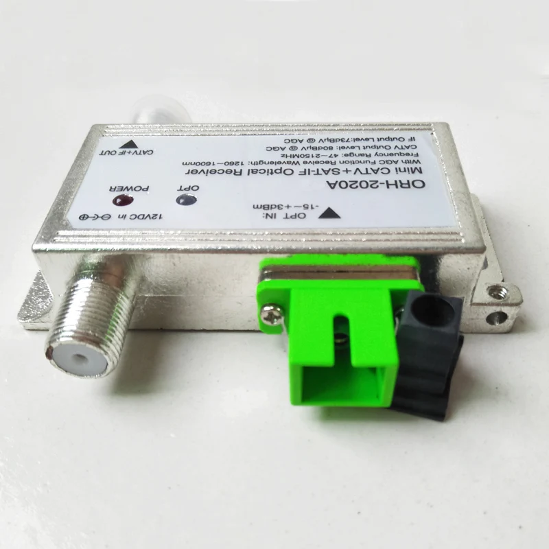 Оптический приемник FTTH ORH 2020 15 с AGC 1260 1660nm 47 2150 МГц MINI CATV + SAT IF оптический встроенный