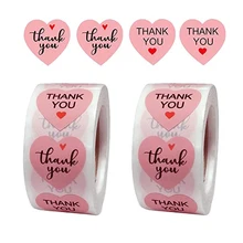 

500pcs/roll Pink Round Love Heart Stickers Scrapbooking Handmade Label Wedding Stickers Adhesive Sticker Labels
