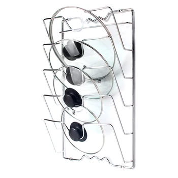 

Anti-fall Metal Iron Drying Pan Pot Rack Cover Lid Rest Stand Spoon Holder Kitchen Tool New