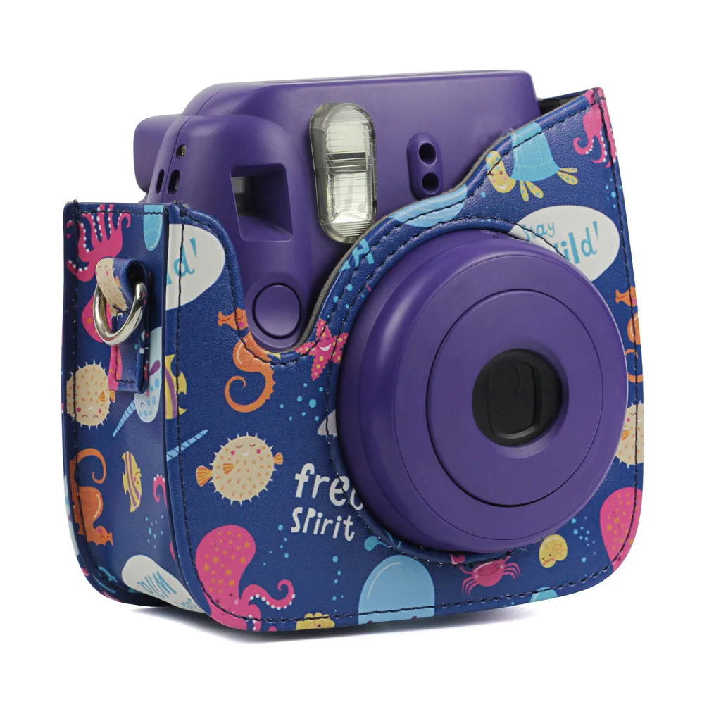 Совместимый мини 9 Groovy чехол для камеры Fujifilm Instax Mini 8 8++ 9 Защита объектива камеры mochila fotografia