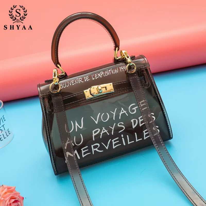 

SHYAA Jelly Package 2019 New Fashion Trend Transparent Bills Shoulder Messenger Bag Casual Wild Women Bag A Generation