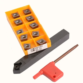 

SCMCN1212H09-80 12*100mm Lathe External Turning Tool Holder 10 CCMT09T304 VP15TF