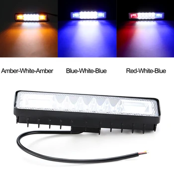 

48W Strobe Flash Work Light LED Light Bar Warning Emergency Lamp SUV Truck Trailer Strobe Flash Light Car Accessories
