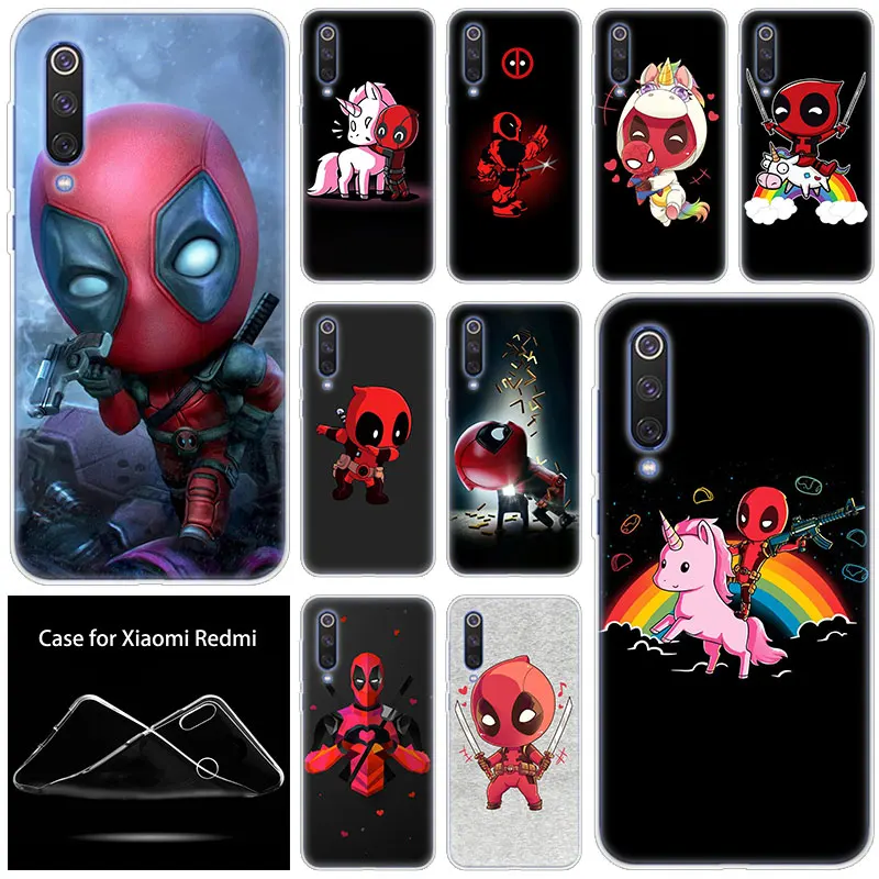 

Silicone Case Marvel funny unicorn Deadpool for Xiaomi Mi CC9E 9SE 9T 8 Pro A2 A3 Lite 8SE A1 5X 6X Mix 3 2S Play Pocophone F1