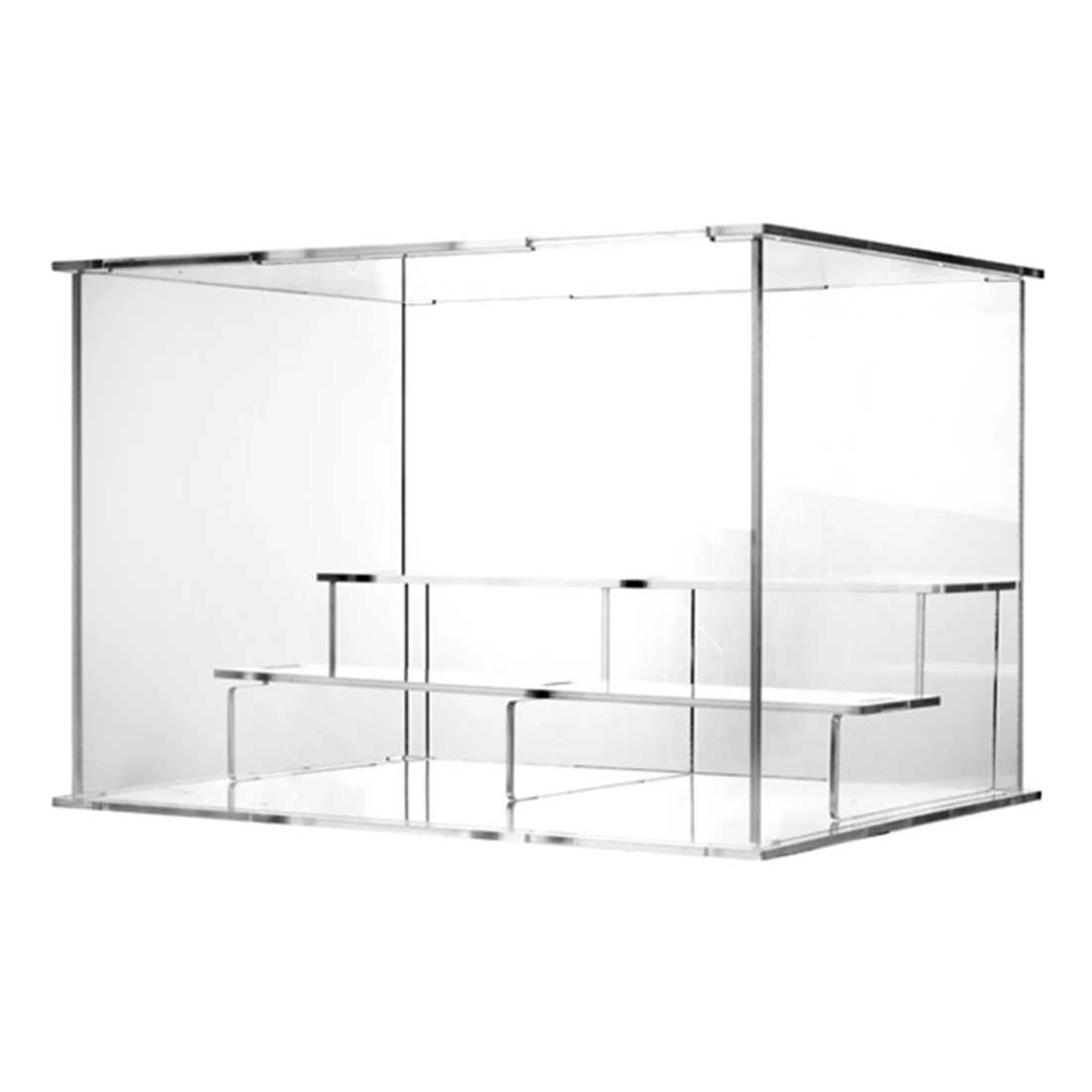 Clear Acrylic Display Case Countertop Box Stand Dustproof for Mini Figures 