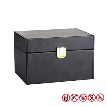 

Car Key Signal Blocker Box Anti Theft Key Safe Blocking Pouch Case Radiation-proof Mobile Phone Box Bank Card Anti-theft Box