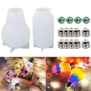 

1Set LED Light Bulb Making Silicone Mold LED Chips Light Bulb Bases DIY Handmade Craft Mould Home Decoration Party Prop