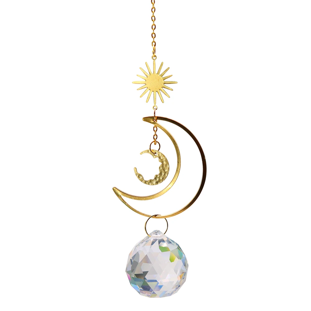Finestra di Cristallo Appeso Suncatcher Giardino Patio Pendente Prisma